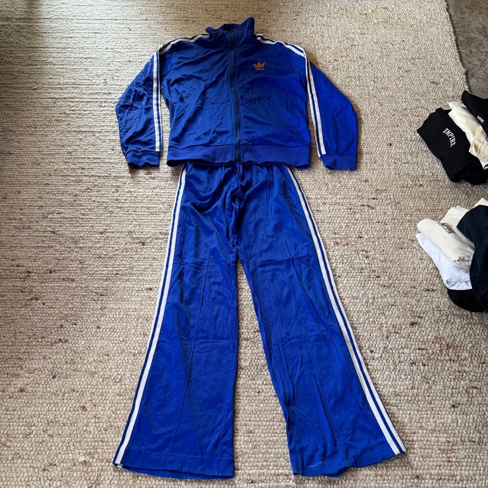 Adidas Royal Blue Tracksuit with White Accents